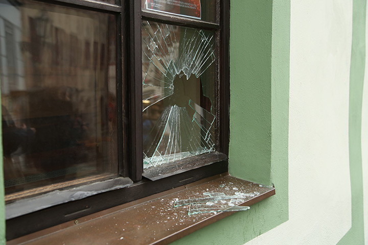 A2B Glass are able to board up broken windows while they are being repaired in Westbury.
